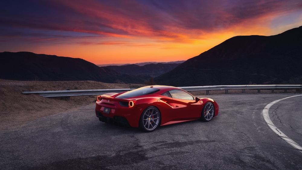 Ferrari F430 Challenge in sunset wallpaper