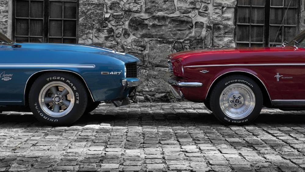 Ford Mustang and Chevrolet Camaro wallpaper