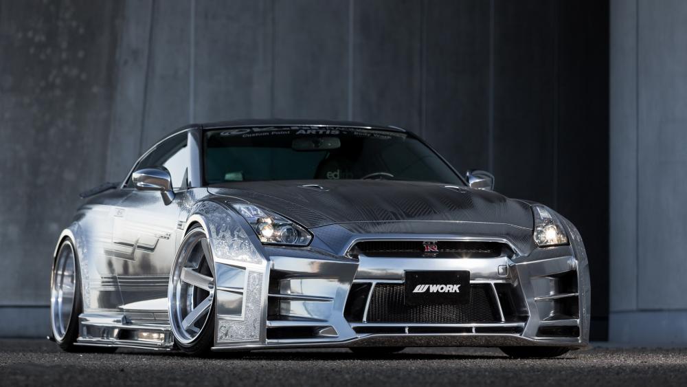 Sleek Silver Sports Car Wallpaper Showcase wallpaper