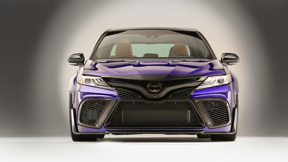Sleek Purple Toyota Camry Wallpaper Featuring Dynamic Design and Style wallpaper