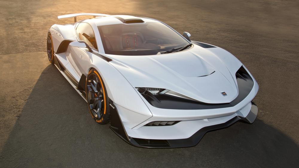 Sleek White Supercar Wallpaper in 4K Quality wallpaper
