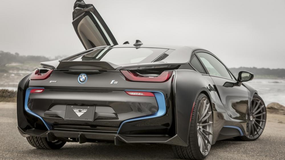 Sleek BMW i8 Showcasing Modern Design Features wallpaper