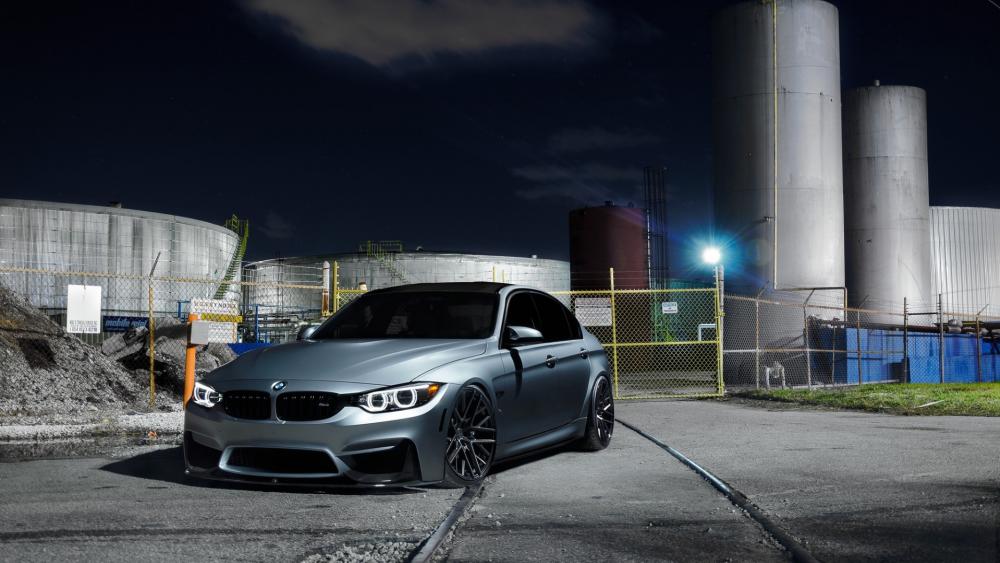 Sleek Urban BMW on the Tracks wallpaper