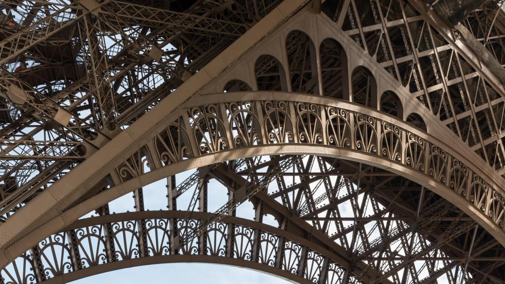 Detail of the Eiffel Tower wallpaper