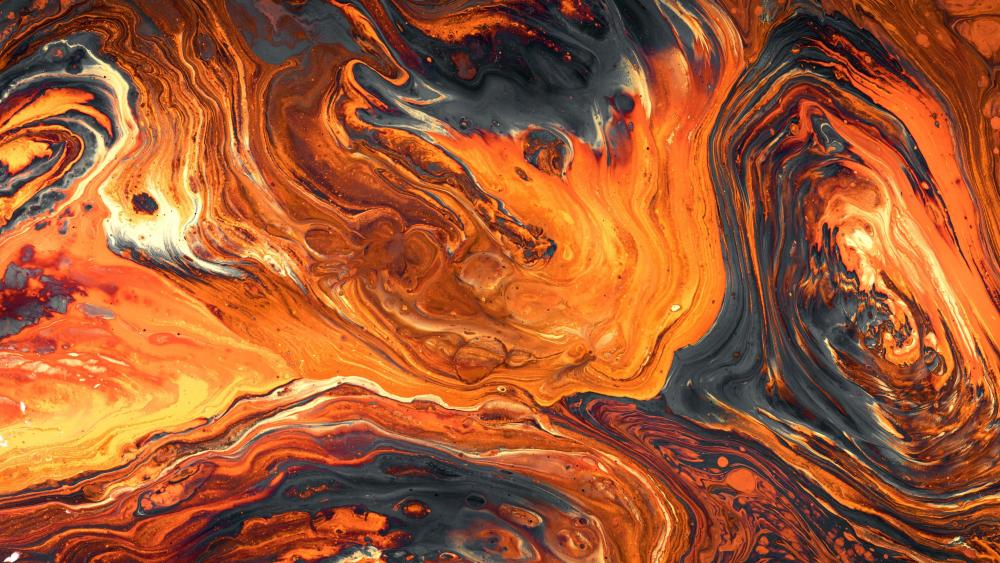 Molten Swirls of Fiery Hues wallpaper
