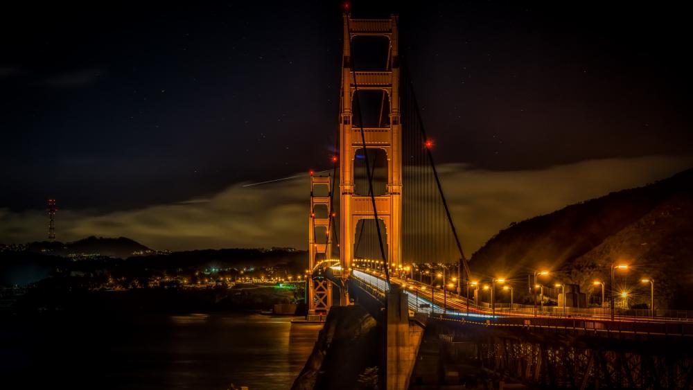 Golden Gate Bridge by night wallpaper