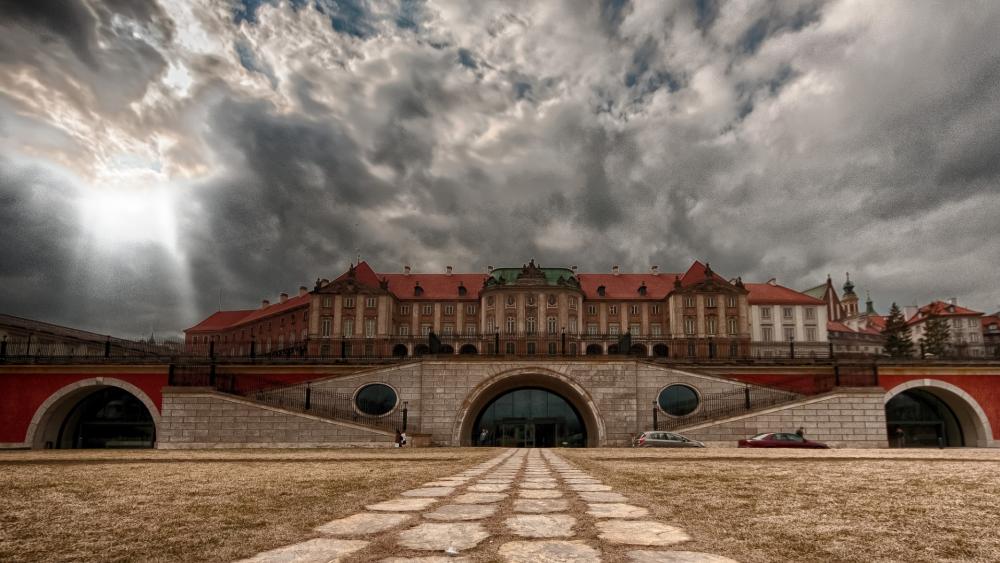 Royal Palace view from the Vistula River wallpaper