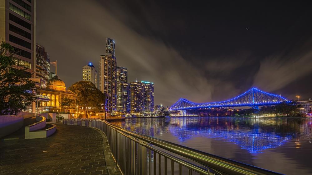Brisbane by night wallpaper