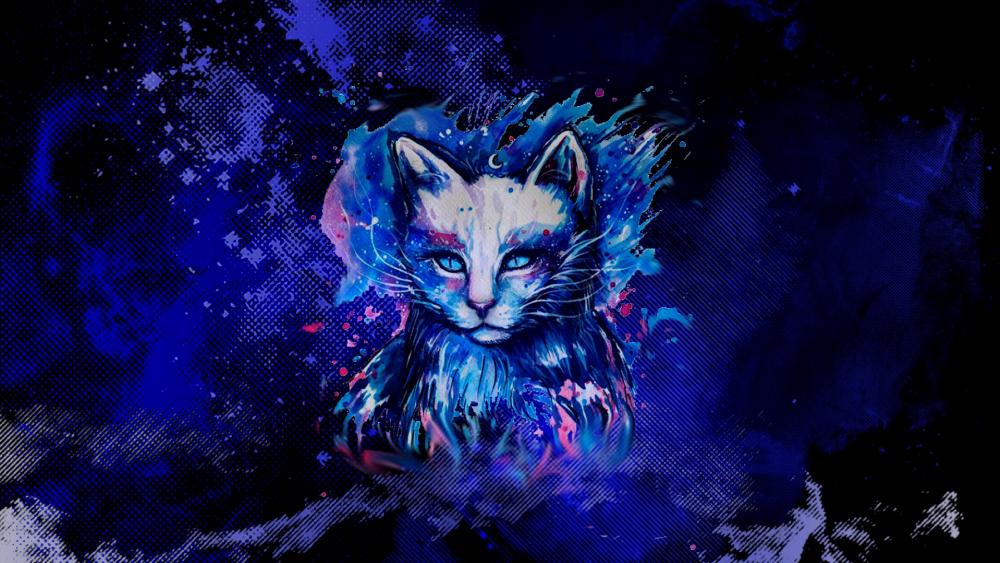 Fantasy cat wallpaper