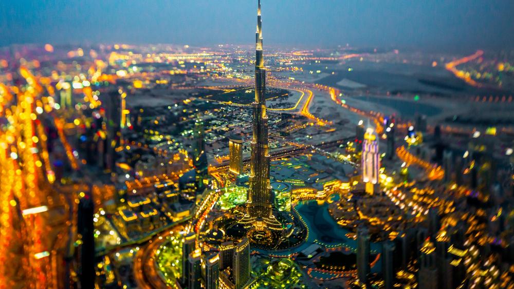 Burj Khalifa by night wallpaper