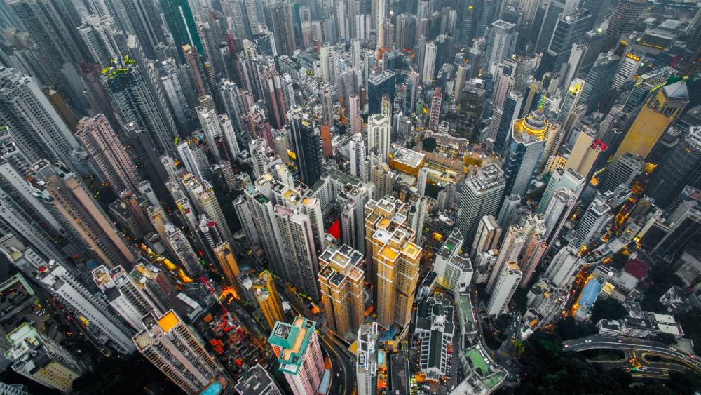 Hong Kong from above wallpaper