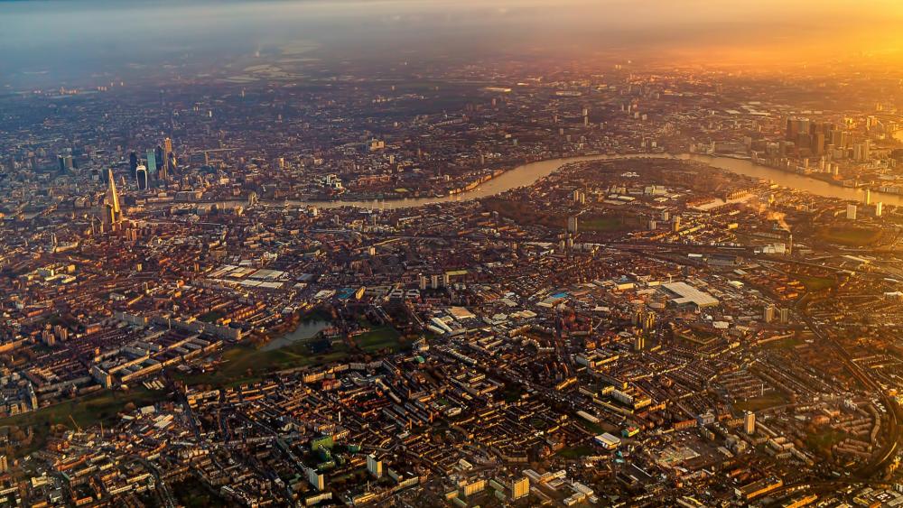 London sunrise from above wallpaper