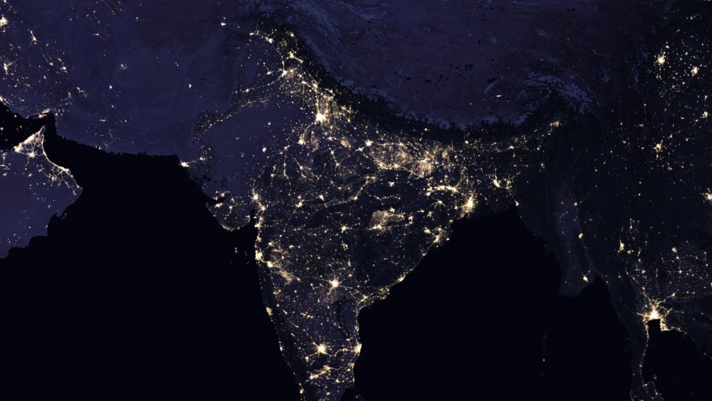 Night Lights of the Indian Subcontinent 2016 wallpaper