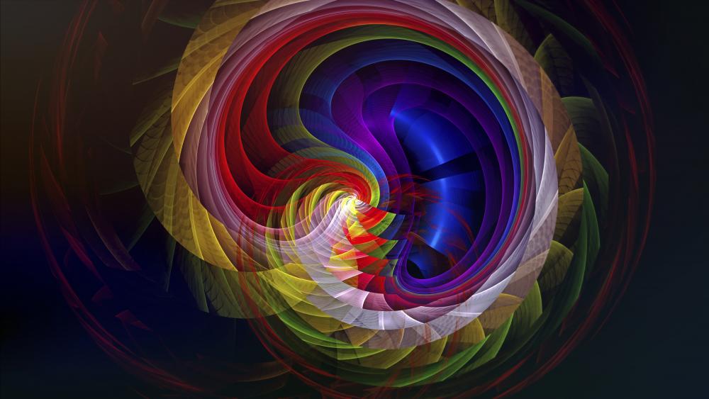 Fractal swirl digital art wallpaper