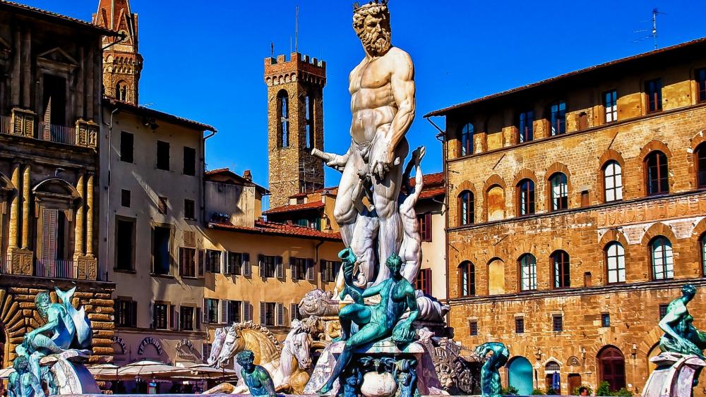 Fountain of Neptune, Piazza della Signoria wallpaper