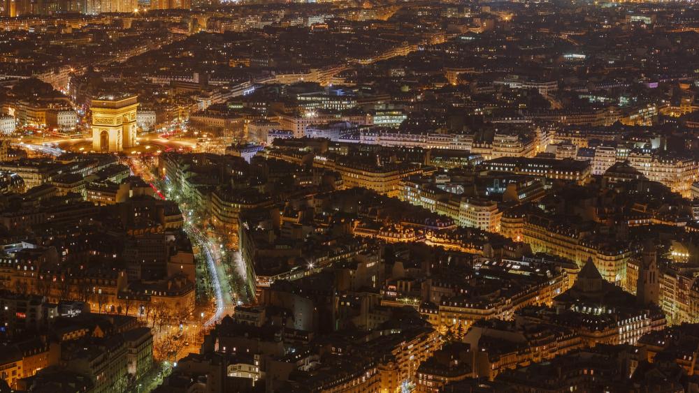 Paris from above wallpaper
