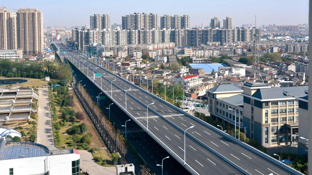 Empty Elevated Highway in Hefei, China wallpaper