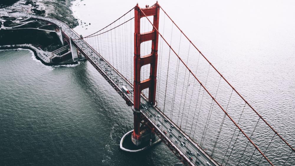 Golden Gate Bridge from above wallpaper