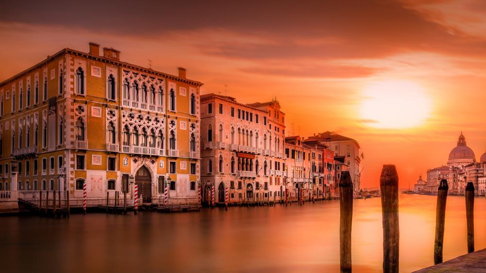 Venice sunset wallpaper