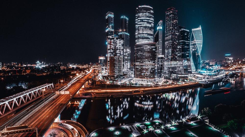 Moscow night wallpaper