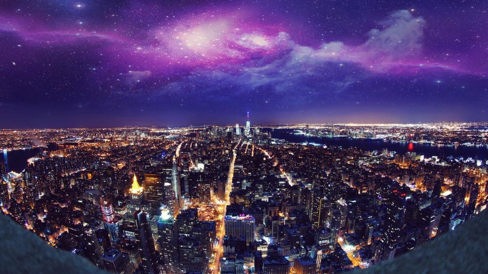 New York City starry night wallpaper