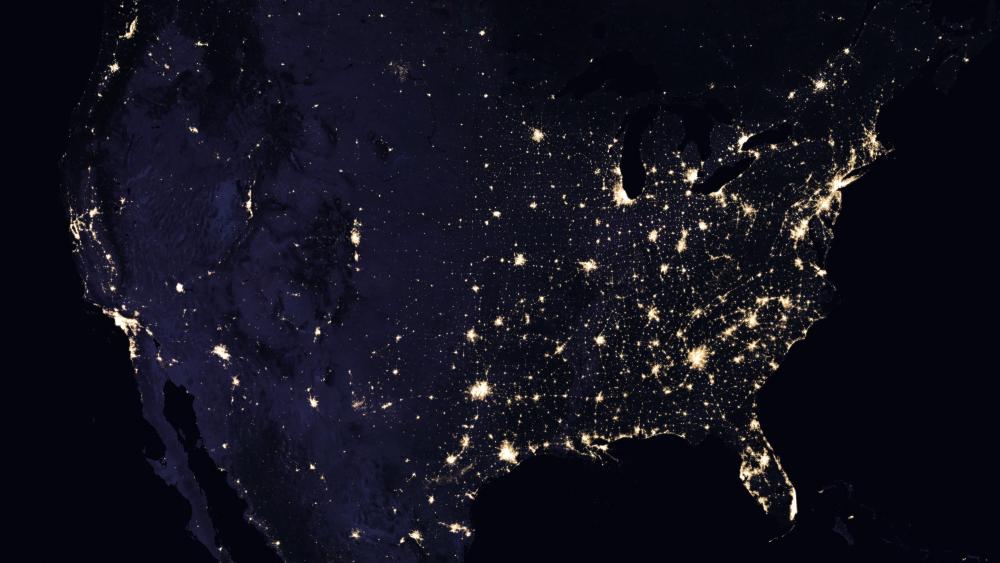 Night Lights of the Continental United States 2016 wallpaper