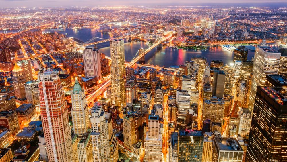 Stunning Evening Cityscape Panorama wallpaper