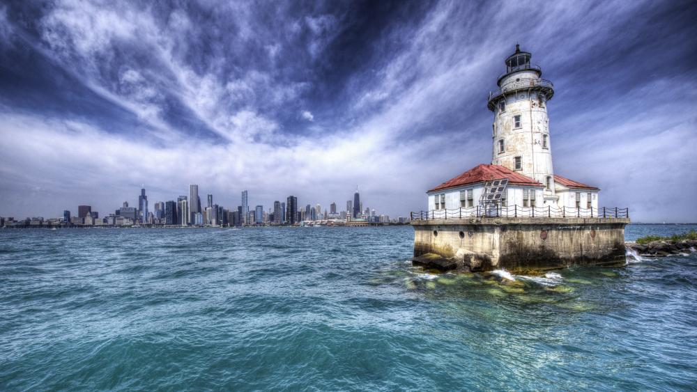 Chicago Harbor Lighthouse wallpaper