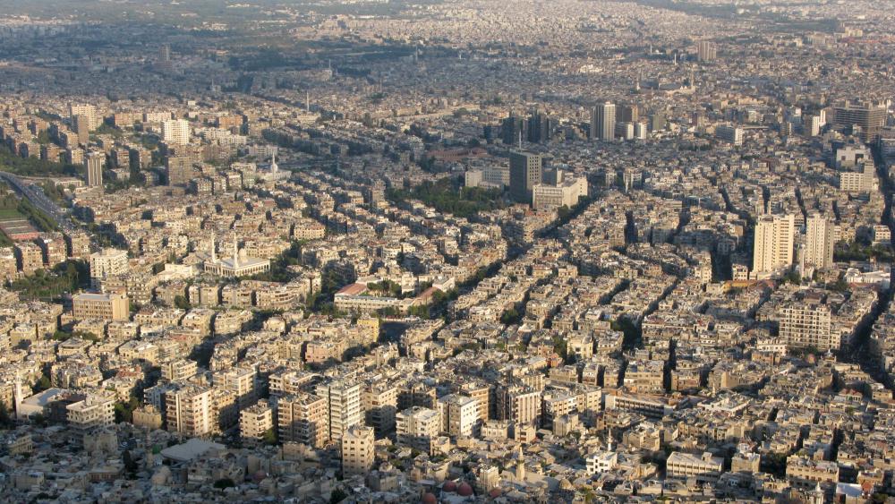 Panorama of Damascus wallpaper