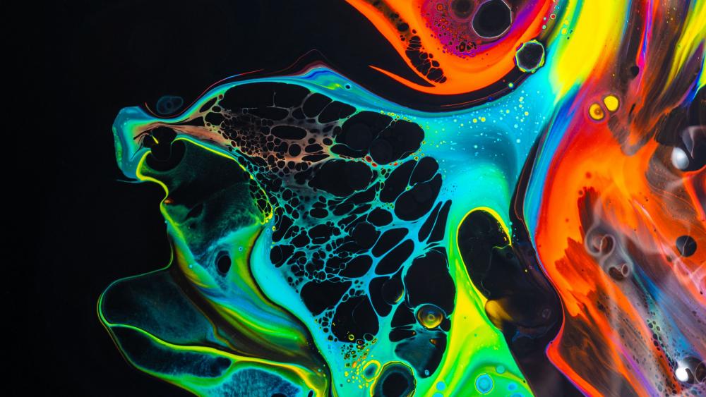 Vibrant Liquid Fantasy wallpaper