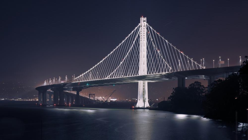Eastern Span of the San Francisco–Oakland Bay Bridge at Night wallpaper