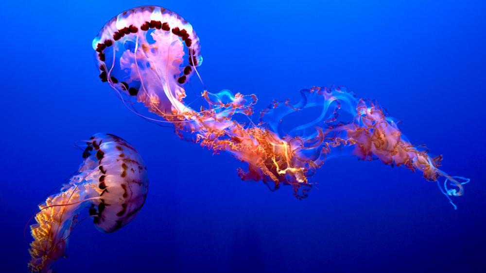 Jellyfish at Monterey Aquarium in California wallpaper