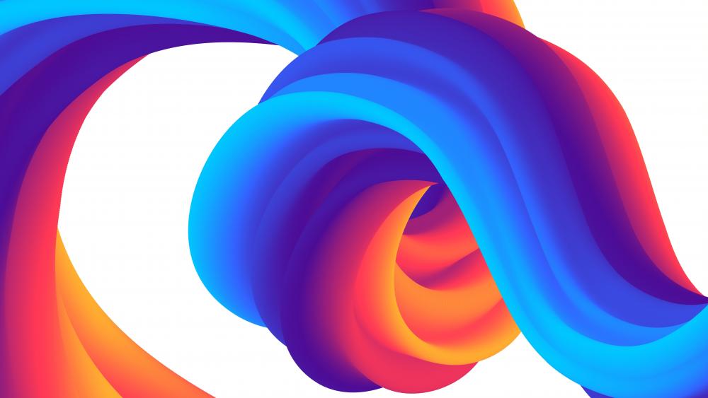 Vibrant 3D Wave Elegance wallpaper