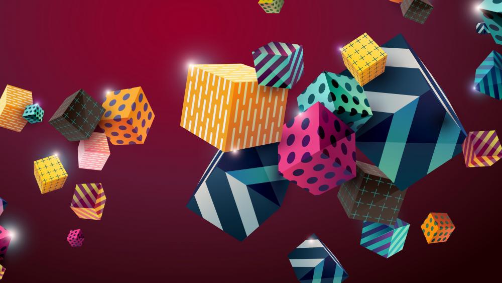3D cubes wallpaper