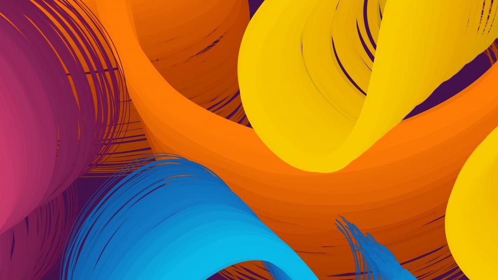 Vibrant Swirls of Color in Motion wallpaper