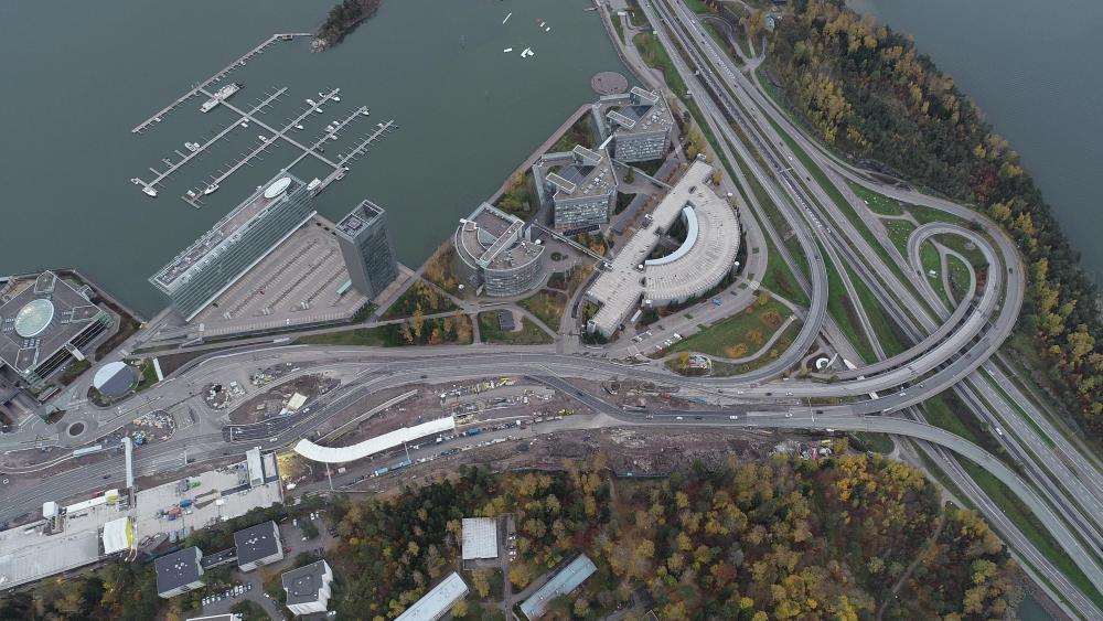 Aerial View of an Interchange in Espoo, Finland wallpaper