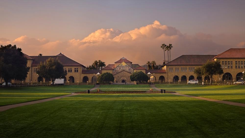 Stunning Campus Landscape at Sunset wallpaper