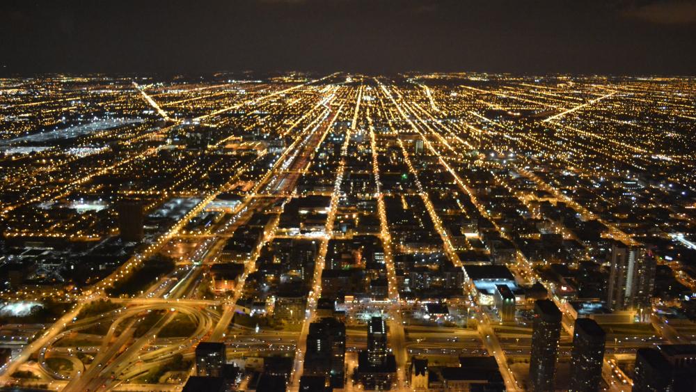 Chicago Nighttime Cityscape wallpaper