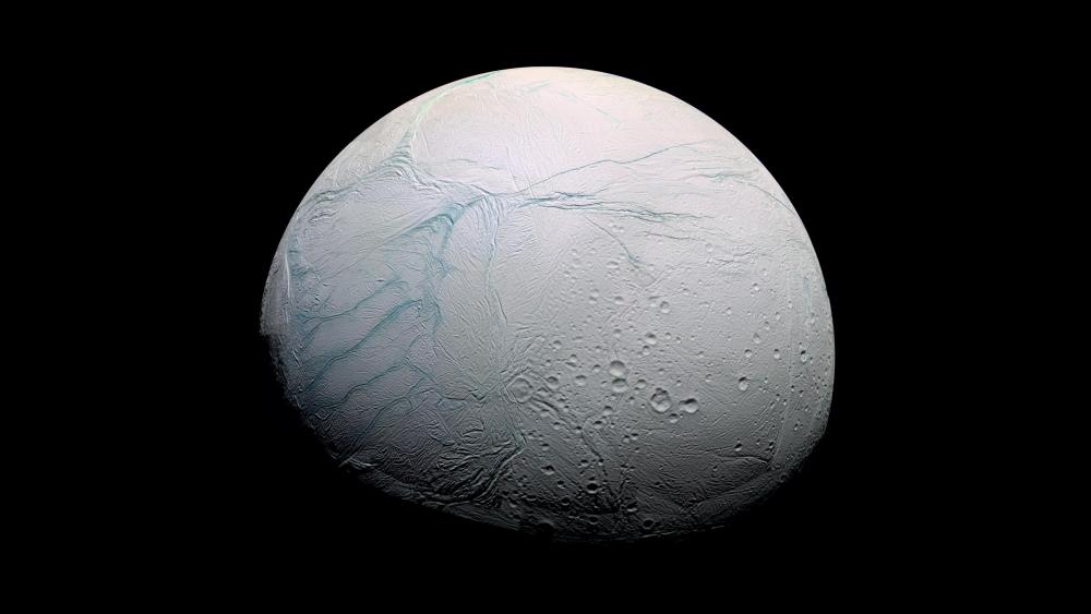 Enceladus, the moon of Saturn wallpaper