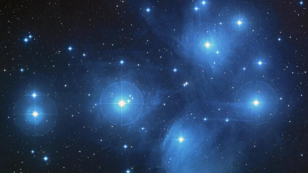 Pleiades star cluster wallpaper