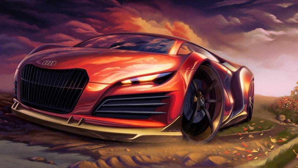 Audi digital painting wallpaper