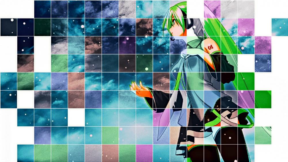 Vocaloid anime girl collage wallpaper