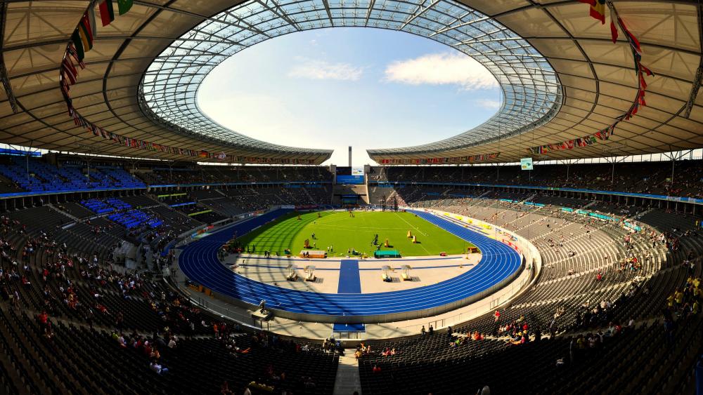 Panorama of Olympiastadion Berlin wallpaper
