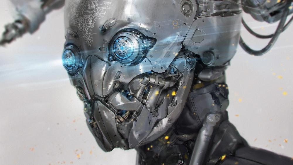Robot sci-fi art wallpaper