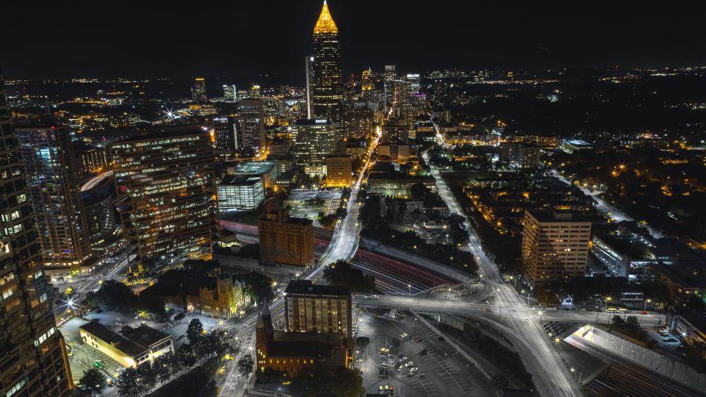 Midtown Atlanta at Night wallpaper