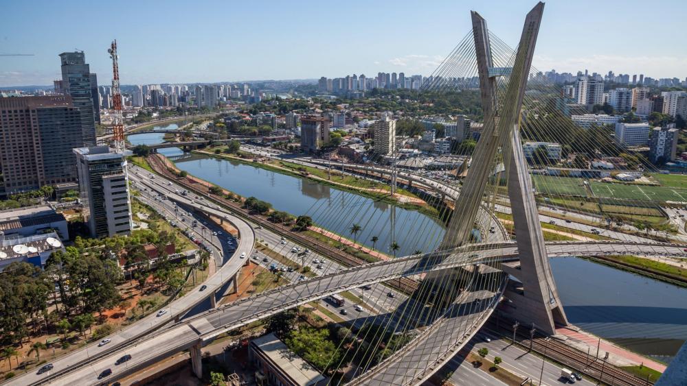 São Paulo's Octávio Frias de Oliveira Bridge wallpaper