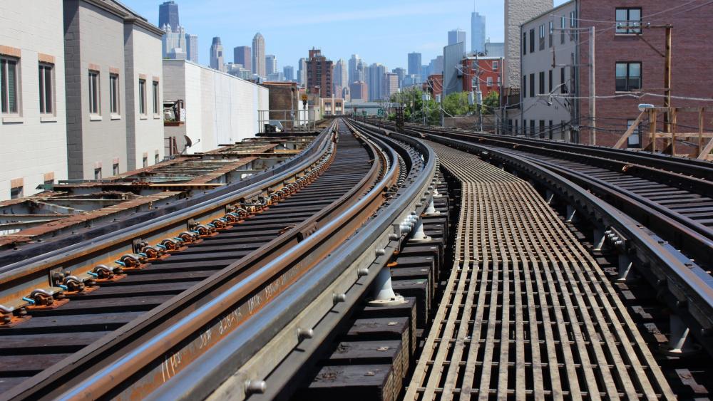 Train Tracks in Chicago wallpaper