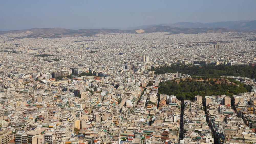 View of Athens from Mount Lycabettus wallpaper