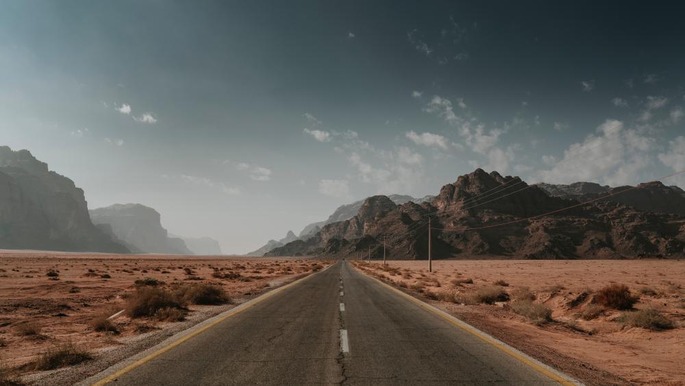 Desert road wallpaper