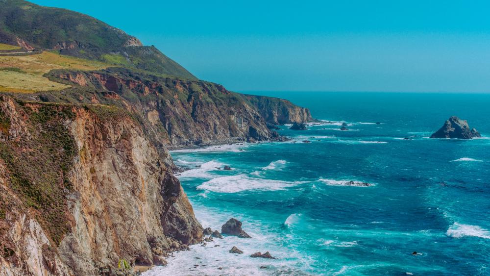 Coastal Bliss of Nature's Magnificence wallpaper